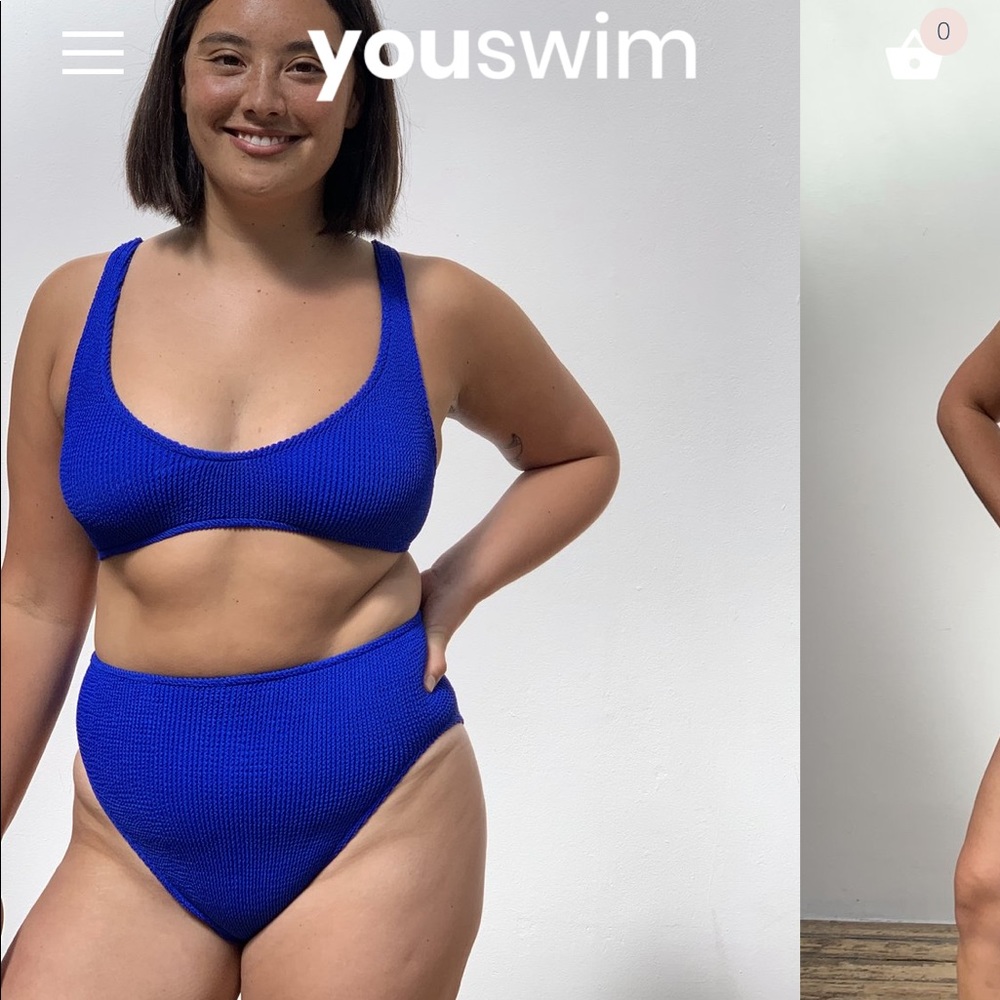 BNWT Youswim Eva High Waist Two-Piece in Cobalt
